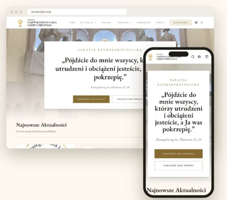 Nowa strona parafii: krótki przewodnik
